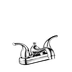 4" Dual Lever Handle Brass Lavatory Water Tap